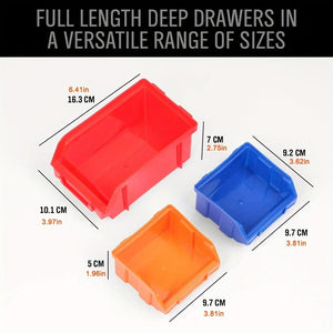 Planet Gates 30pcs 30pcs-Bin Wall-Mounted Storage Rack System, Heavy-Duty Garage Tool Organizer For Screws, Nuts, Bolts, Nails, Beads, And Small Hardware Parts, Easy Installation