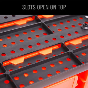 Planet Gates 30pcs 30pcs-Bin Wall-Mounted Storage Rack System, Heavy-Duty Garage Tool Organizer For Screws, Nuts, Bolts, Nails, Beads, And Small Hardware Parts, Easy Installation