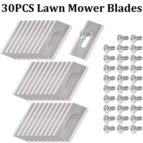 Planet Gates 30Pcs 30PCS Grass Trimmer Blade Lawn Mower Replacement Trimmer Cutter Piece for Husqvarna Automower Garden Robotic Lawnmower Tools