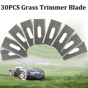 Planet Gates 30Pcs 30PCS Grass Trimmer Blade Lawn Mower Replacement Trimmer Cutter Piece for Husqvarna Automower Garden Robotic Lawnmower Tools