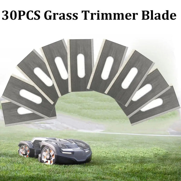 Planet Gates 30Pcs 30PCS Grass Trimmer Blade Lawn Mower Replacement Trimmer Cutter Piece for Husqvarna Automower Garden Robotic Lawnmower Tools