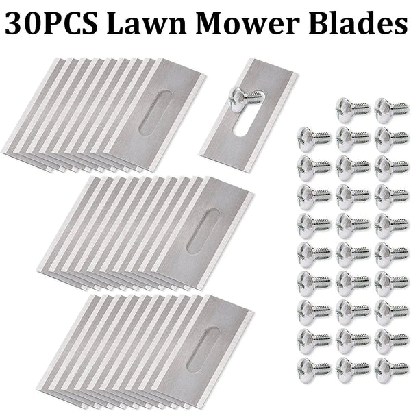 Planet Gates 30Pcs 30PCS Grass Trimmer Blade Lawn Mower Replacement Trimmer Cutter Piece for Husqvarna Automower Garden Robotic Lawnmower Tools