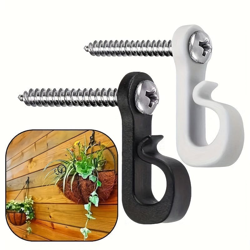 Planet Gates 30pcs (including Hooks, Screws, Expansion Pipes)Plastic Hooks, Light Hooks, Safety Hooks, Hanging Plants, Potted Wind Chimes, Keychains, Colored Lights, Screw-in Hooks, Indoor And Outdoor Light Hooks, Courtyard Lights