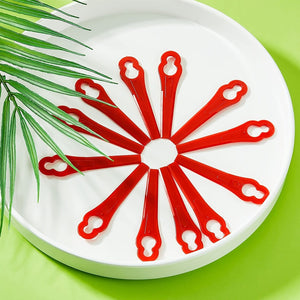 Planet Gates 30pcs Plastic Machine Trimming Blades Replacement Plastic Blades Accessories Trimmer Grass Mowing Nylon Blades Garden Lawn Mower Accessories Tools