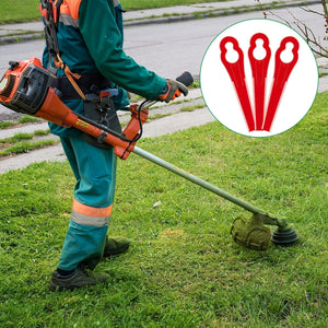 Planet Gates 30pcs Plastic Machine Trimming Blades Replacement Plastic Blades Accessories Trimmer Grass Mowing Nylon Blades Garden Lawn Mower Accessories Tools