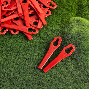 Planet Gates 30pcs Plastic Machine Trimming Blades Replacement Plastic Blades Accessories Trimmer Grass Mowing Nylon Blades Garden Lawn Mower Accessories Tools