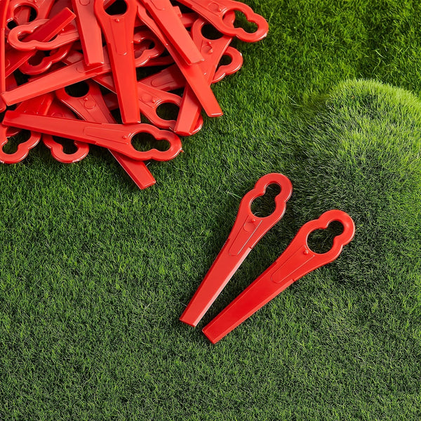 Planet Gates 30pcs Plastic Machine Trimming Blades Replacement Plastic Blades Accessories Trimmer Grass Mowing Nylon Blades Garden Lawn Mower Accessories Tools