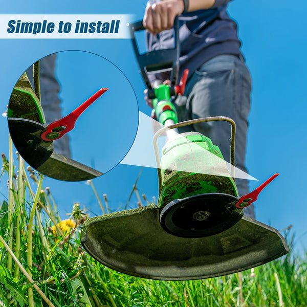 Planet Gates 30pcs Plastic Machine Trimming Blades Replacement Plastic Blades Accessories Trimmer Grass Mowing Nylon Blades Garden Lawn Mower Accessories Tools