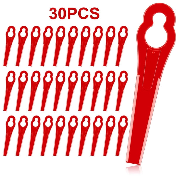 Planet Gates 30pcs Plastic Machine Trimming Blades Replacement Plastic Blades Accessories Trimmer Grass Mowing Nylon Blades Garden Lawn Mower Accessories Tools