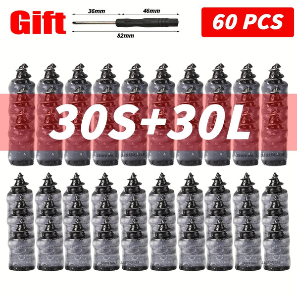 Planet Gates (30S 30L Mix) 60PCS 10-100PCS Universal Vacuum Car Tyre Repair Rubber Nail For Car Motorcycle Scooter Tubeless Tire Repair Kit Glue Free Tire Nails