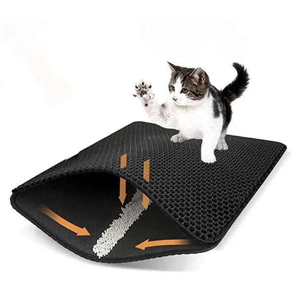 Planet Gates 30x 30cm G839A Pet Litter Mat Waterproof Double Layer Pet Litter Mat Non Slip Mat Washable Cat Mat Pet Supplies