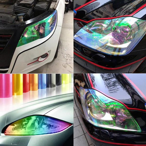 Planet Gates 30x120cm Transparent 2024 New Shiny Car Light Headlight Taillight Tint Vinyl Film Sticker Sheet Fog Light Rear Lamp Matt Smoke Film 30x60cm