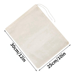 Planet Gates 30x25cm 3 Pcs Reusable Cheesecloth Bags, For Straining Coffee Filter Strainers, Mesh Pouch, Squeezable Natural Straining Nut Milk Filter Bag