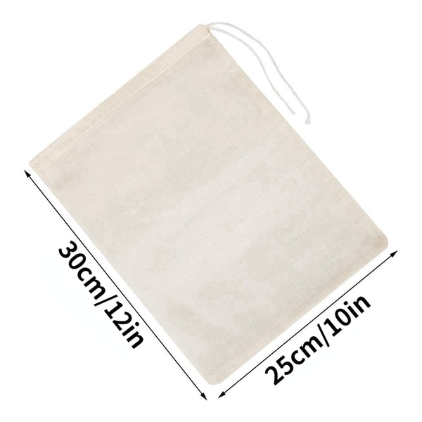 Planet Gates 30x25cm 3 Pcs Reusable Cheesecloth Bags, For Straining Coffee Filter Strainers, Mesh Pouch, Squeezable Natural Straining Nut Milk Filter Bag