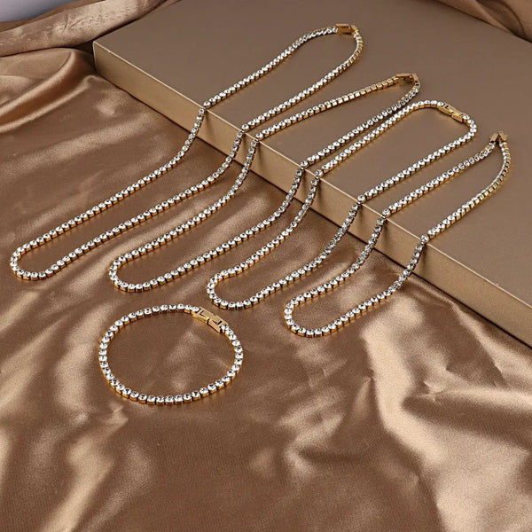 Planet Gates 316L Stainless Steel Bracelet Tennis Chain Bracelet For Women Charm Luxury Cubic Zircon Crystal Bracelets Jewelry Gift