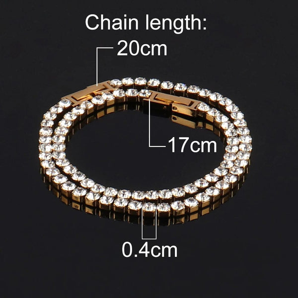 Planet Gates 316L Stainless Steel Bracelet Tennis Chain Bracelet For Women Charm Luxury Cubic Zircon Crystal Bracelets Jewelry Gift