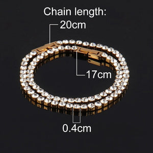 Planet Gates 316L Stainless Steel Bracelet Tennis Chain Bracelet For Women Charm Luxury Cubic Zircon Crystal Bracelets Jewelry Gift