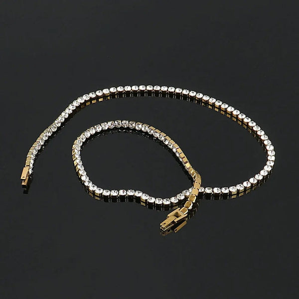 Planet Gates 316L Stainless Steel Bracelet Tennis Chain Bracelet For Women Charm Luxury Cubic Zircon Crystal Bracelets Jewelry Gift