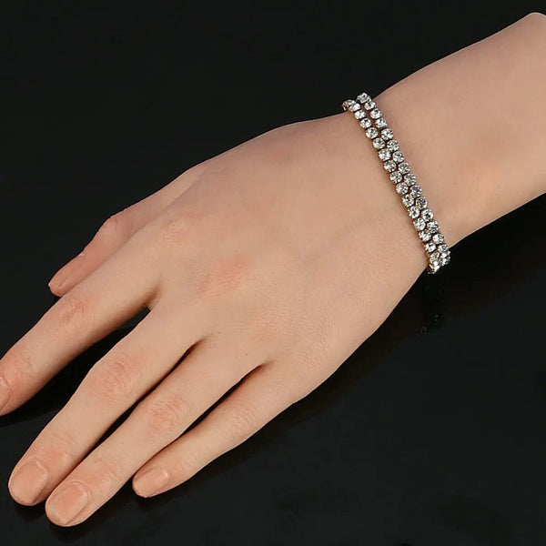 Planet Gates 316L Stainless Steel Bracelet Tennis Chain Bracelet For Women Charm Luxury Cubic Zircon Crystal Bracelets Jewelry Gift
