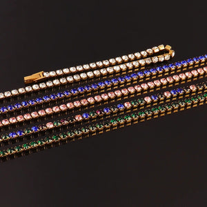 Planet Gates 316L Stainless Steel Bracelet Tennis Chain Bracelet For Women Charm Luxury Cubic Zircon Crystal Bracelets Jewelry Gift