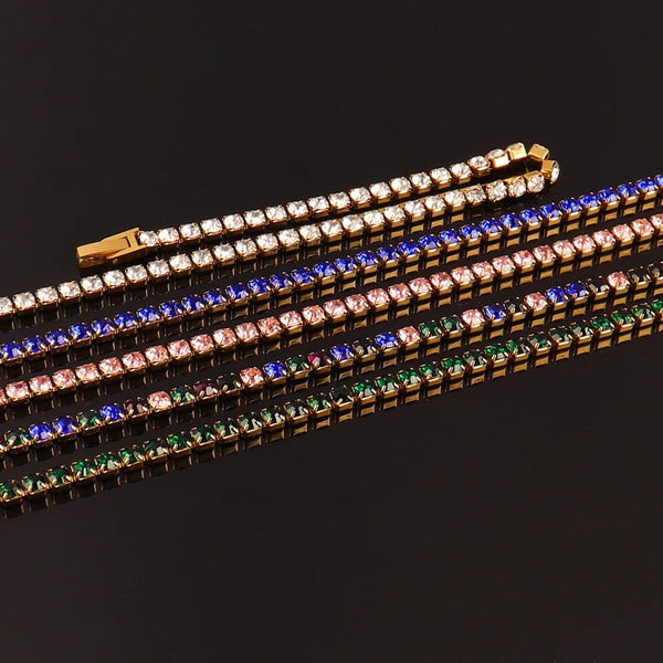 Planet Gates 316L Stainless Steel Bracelet Tennis Chain Bracelet For Women Charm Luxury Cubic Zircon Crystal Bracelets Jewelry Gift