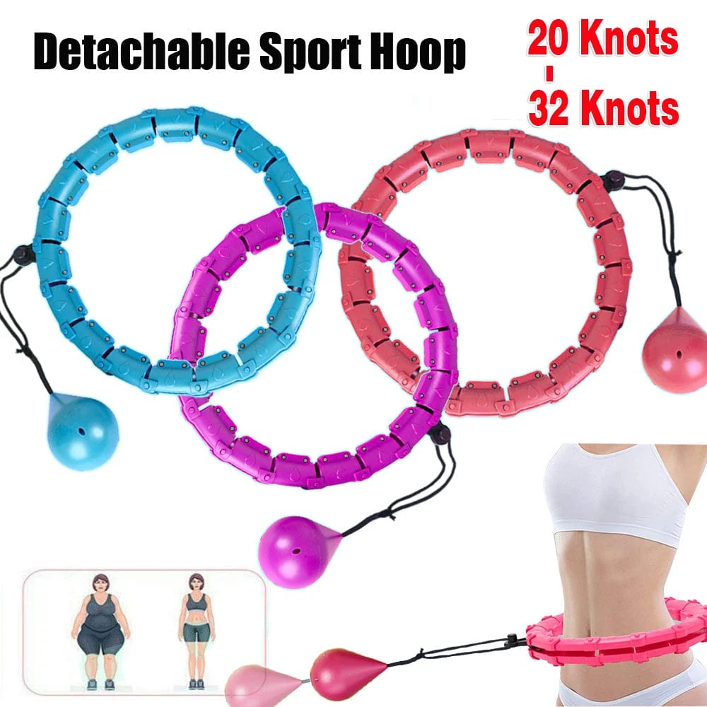 Planet Gates 32/24/28 Section Adjustable Sport Hoops Abdominal Waist Exercise Detachable Hoola Massage Fitness Hoop Training Weight Loss Gym