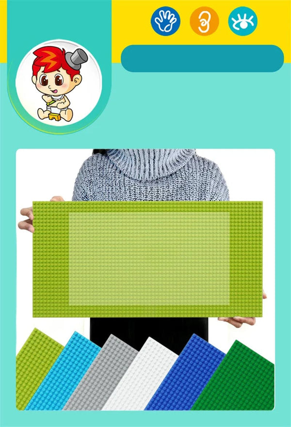 Planet Gates 32*64 Holes Classic Building Blocks Base Board, DIY Assembled Building Blocks Wall Compatible With Brand Gift Toys for Children