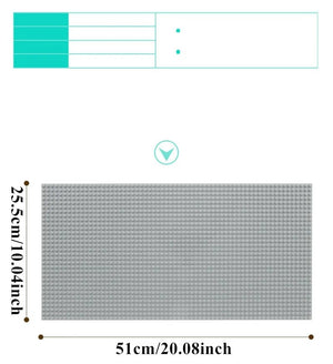 Planet Gates 32*64 Holes Classic Building Blocks Base Board, DIY Assembled Building Blocks Wall Compatible With Brand Gift Toys for Children