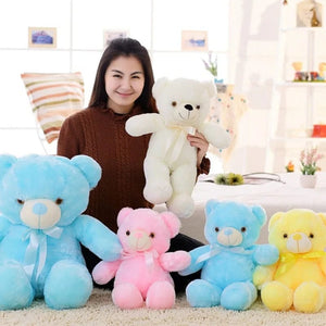 Planet Gates 32-75CM Luminous Creative Light Up LED Teddy Bear Stuffed Animal Plush Toy Colorful Glowing Teddy Bear Christmas Gift for Kid