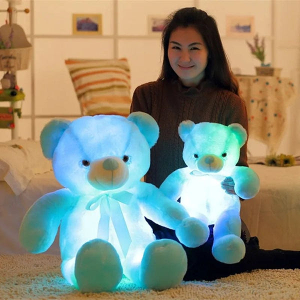 Planet Gates 32-75CM Luminous Creative Light Up LED Teddy Bear Stuffed Animal Plush Toy Colorful Glowing Teddy Bear Christmas Gift for Kid