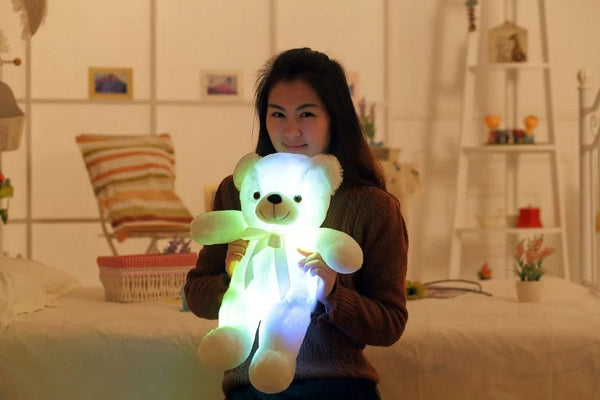 Planet Gates 32-75CM Luminous Creative Light Up LED Teddy Bear Stuffed Animal Plush Toy Colorful Glowing Teddy Bear Christmas Gift for Kid