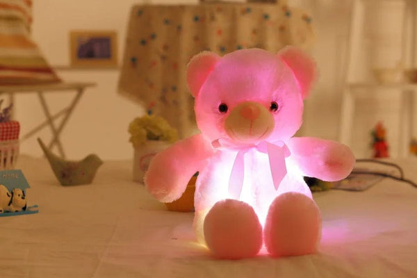 Planet Gates 32-75CM Luminous Creative Light Up LED Teddy Bear Stuffed Animal Plush Toy Colorful Glowing Teddy Bear Christmas Gift for Kid