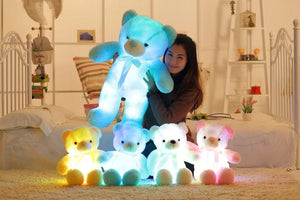 Planet Gates 32-75CM Luminous Creative Light Up LED Teddy Bear Stuffed Animal Plush Toy Colorful Glowing Teddy Bear Christmas Gift for Kid