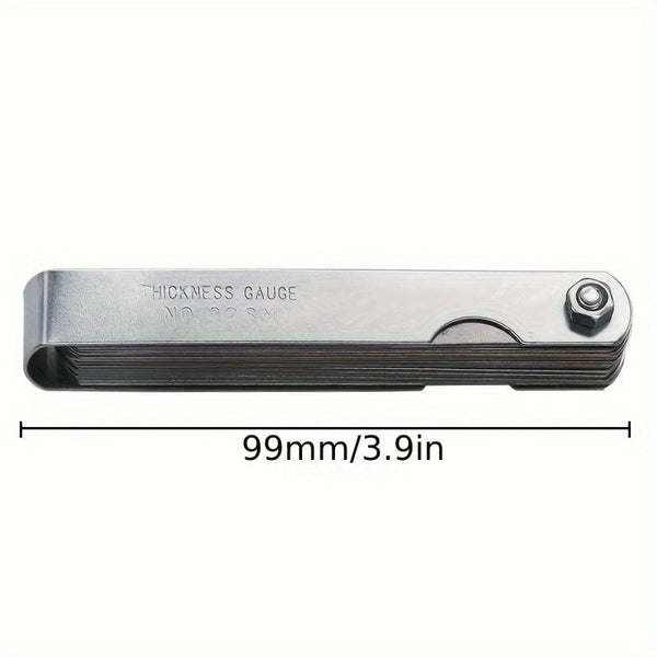 Planet Gates 32 blades 1pc 32 Blades Feeler Gauge Metric Gap Filler 0.04-0.88mm Thickness Gage Tool For Motorcycle Valve Measurement