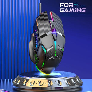 Planet Gates 3200DPI Ergonomic Wired Gaming Mouse USB Mouse Gaming RGB Mause Gamer Mouse 6 Button LED Silent Mice for PC Laptop Computer