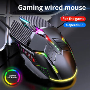 Planet Gates 3200DPI Ergonomic Wired Gaming Mouse USB Mouse Gaming RGB Mause Gamer Mouse 6 Button LED Silent Mice for PC Laptop Computer