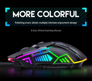 Planet Gates 3200DPI Ergonomic Wired Gaming Mouse USB Mouse Gaming RGB Mause Gamer Mouse 6 Button LED Silent Mice for PC Laptop Computer