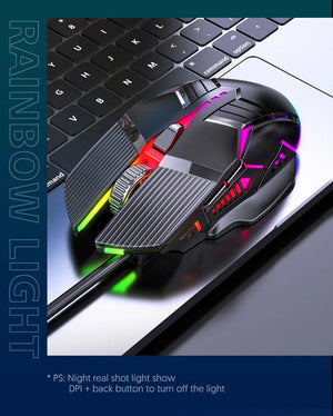 Planet Gates 3200DPI Ergonomic Wired Gaming Mouse USB Mouse Gaming RGB Mause Gamer Mouse 6 Button LED Silent Mice for PC Laptop Computer