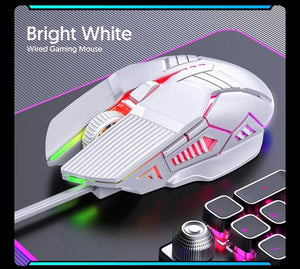 Planet Gates 3200DPI Ergonomic Wired Gaming Mouse USB Mouse Gaming RGB Mause Gamer Mouse 6 Button LED Silent Mice for PC Laptop Computer