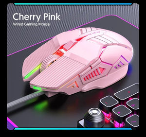 Planet Gates 3200DPI Ergonomic Wired Gaming Mouse USB Mouse Gaming RGB Mause Gamer Mouse 6 Button LED Silent Mice for PC Laptop Computer