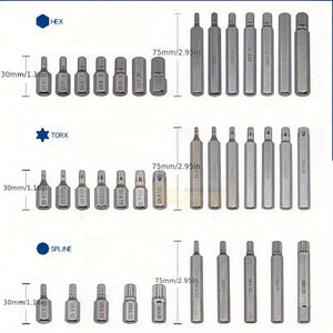 Planet Gates 320mm×130mm×35mm 40pcs Special Spline Tool Set For Auto Repair And Maintenance, Torx Star Spline Hex And Twelve-angle Socket Bit Set