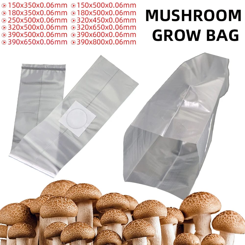 Planet Gates 320x650x0.06mm / 10PCS 10-50PCS PP Mushroom Spawn Grow Bags Spawn Media Grow Substrate High Temp Pre Sealable Garden Supplies Planting Ventilate Bags
