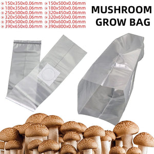 Planet Gates 320x650x0.06mm / 10PCS 10-50PCS PP Mushroom Spawn Grow Bags Spawn Media Grow Substrate High Temp Pre Sealable Garden Supplies Planting Ventilate Bags