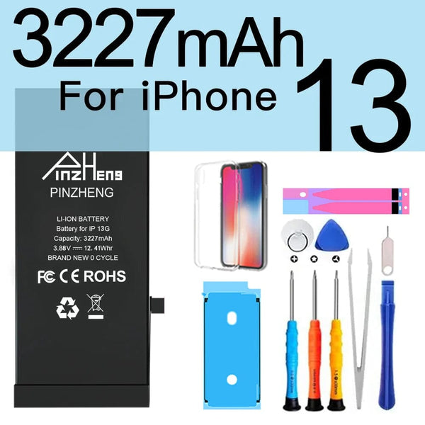 Planet Gates 3227mAh For i13 PINZHENG Battery For iPhone X XR XS 11 12 13 Mini Max Pro Promax Real High Capacity Replacement Bateria Warranty One Year