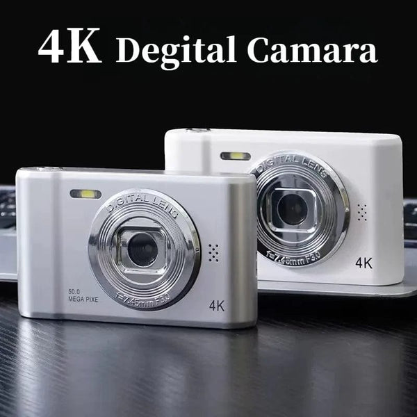 Planet Gates 32G card 4K Digital Camera Travel Selfie Camara 50 Megapixels HD Photography 2.4inch Screen Entry-Level Kids Campus Selfie Mini Retro Cam