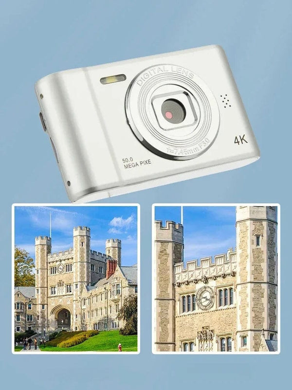 Planet Gates 32G card 4K Digital Camera Travel Selfie Camara 50 Megapixels HD Photography 2.4inch Screen Entry-Level Kids Campus Selfie Mini Retro Cam