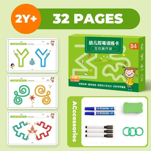 Planet Gates 32pages 136Page Children Montessori Drawing Toy Pen Control Training Color Shape Math Match Game Set Toddler Learning Educational Toy