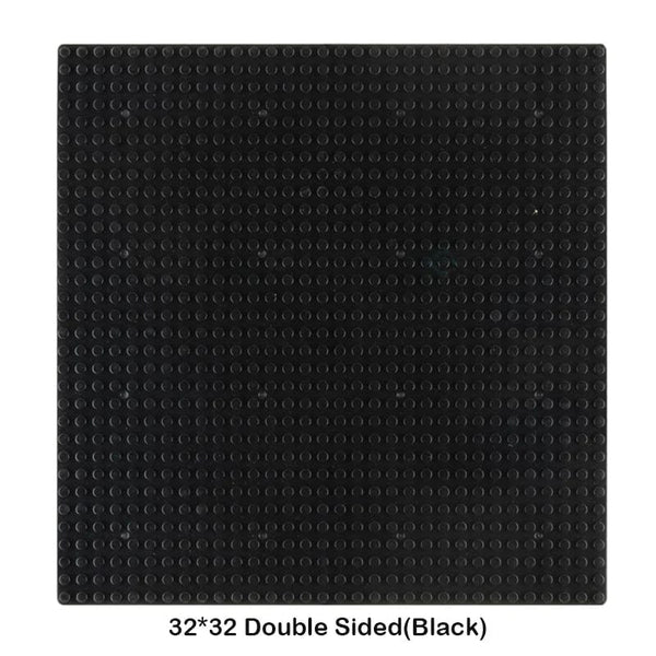 Planet Gates 32X32 Black 32x32 Dots Double Sided Baseplate for Building Brick 16x16 City Classic Block Plates DIY Plastic Small Block Assembly Part Toy