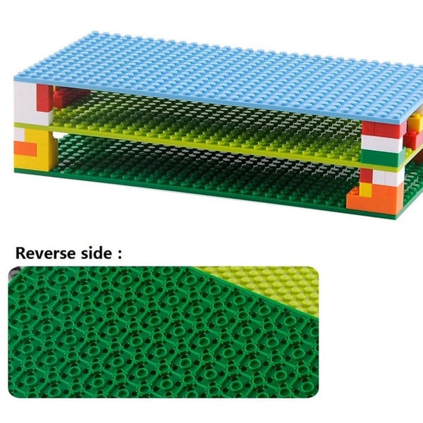 Planet Gates 32x32 Dots Double Sided Baseplate for Building Brick 16x16 City Classic Block Plates DIY Plastic Small Block Assembly Part Toy