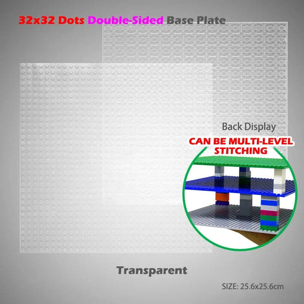 Planet Gates 32x32 Dots Double Sided Baseplate for Building Brick 16x16 City Classic Block Plates DIY Plastic Small Block Assembly Part Toy